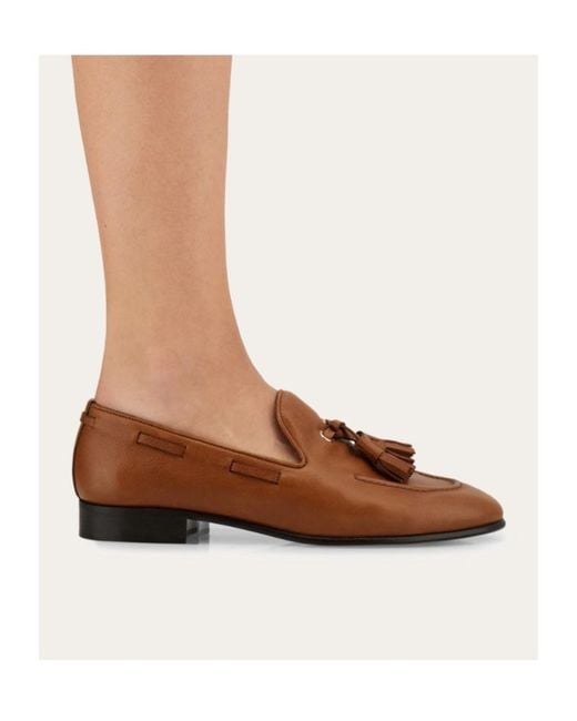 Ferragamo Brown Tassel-Detail Loafers