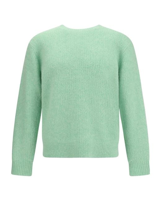 sunflower Green Long-Sleeved Crew Neck Sweater for men