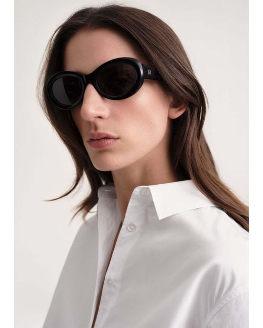 Totême White Totême Oval Frame Sunglasses