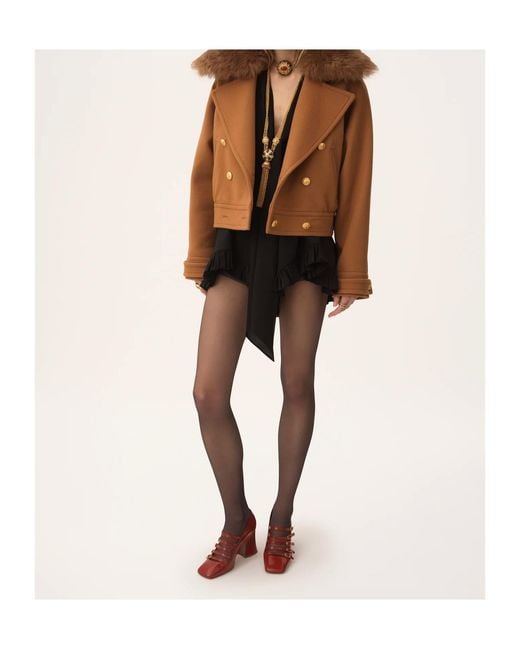 Chloé Brown Double-Breasted Jacket