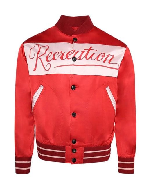 Bode Red Postcard Rally Jacket