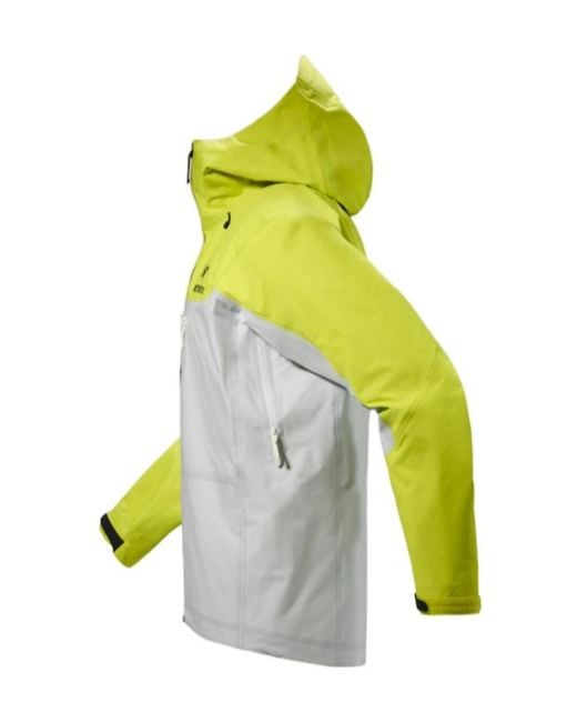 Arc'teryx Yellow Colorblock Hooded Jacket for men