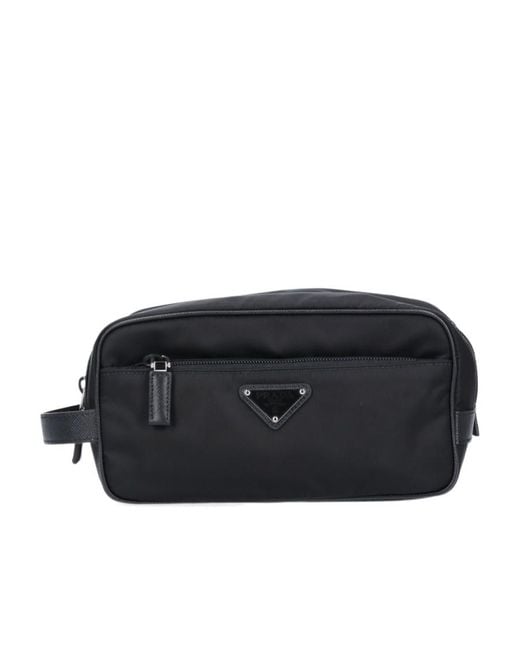 Prada Black Logo Hand-Held Bag for men