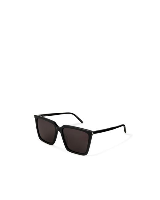Saint Laurent Black Full Frame Logo Sunglasses