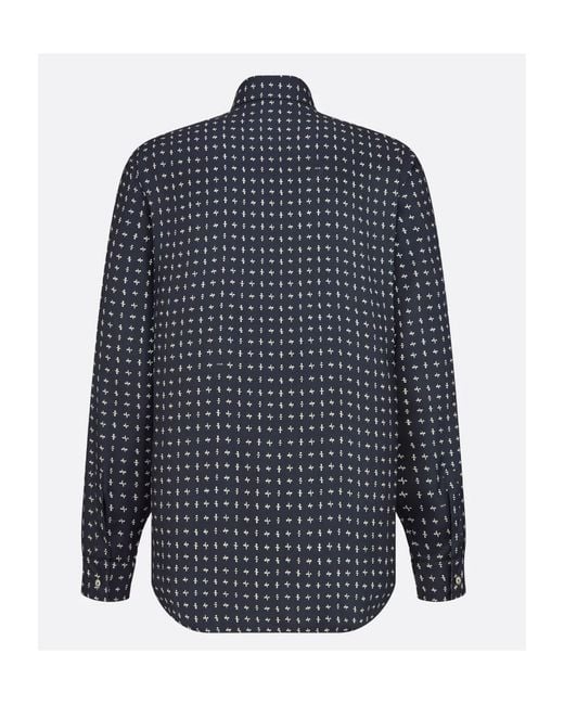 Dior Blue Shirt With Monsieur Motif for men