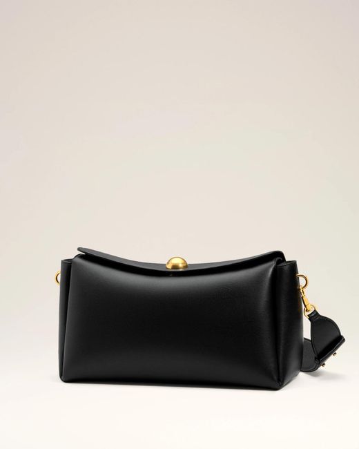 AMI Black Smooth Leather Carrousel Medium Bag