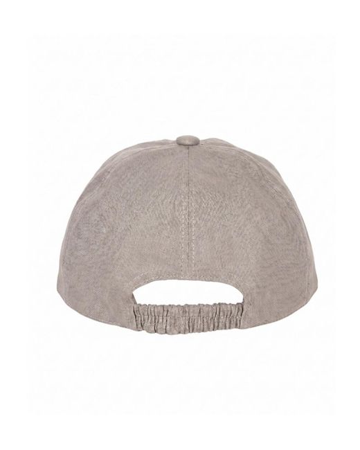 Kiton Gray Logo-Embroidered Baseball Cap for men