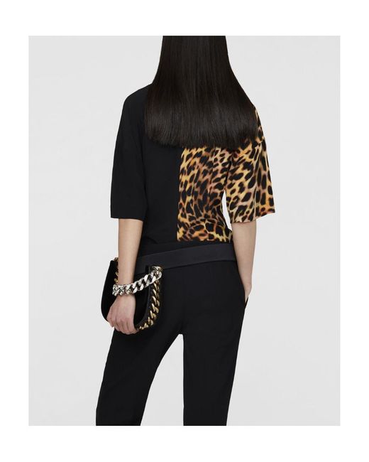Stella McCartney Multicolor Cheetah Print Panel T-Shirt