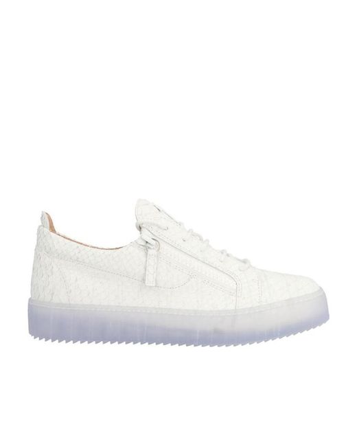 Giuseppe Zanotti White Frankie Lace-Up Sneakers for men
