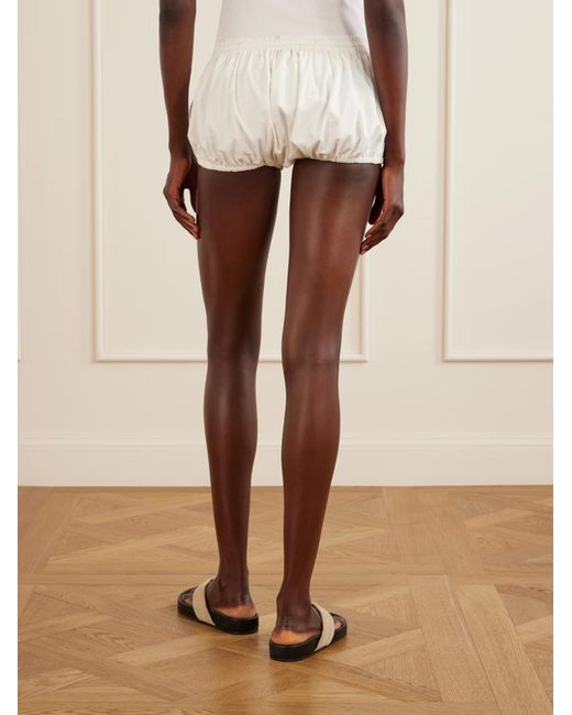 The Attico White Embroidered Shorts