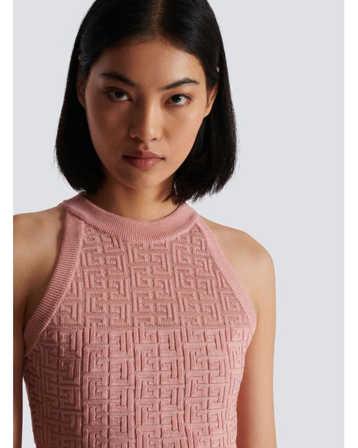 Balmain Pink Alphabet Knitted Top