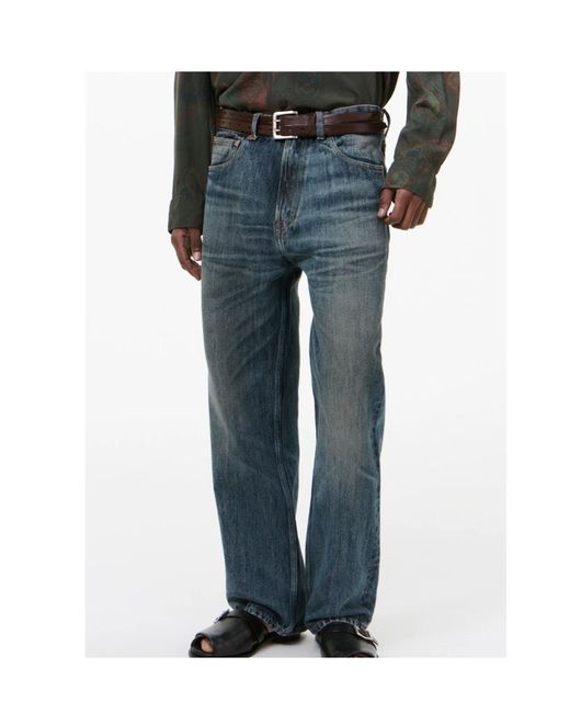 Our Legacy Blue Third Cut Straight-Leg Jeans for men