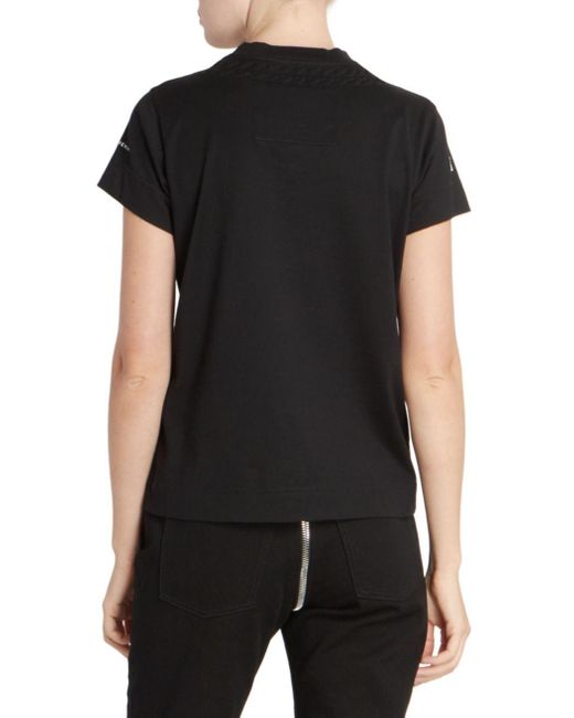 Givenchy Black Embossed Chain Collar Slim-Fit T-Shirt