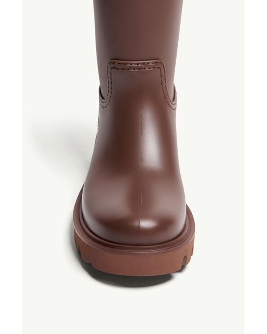 Moncler Brown Kickstream Rain Boots