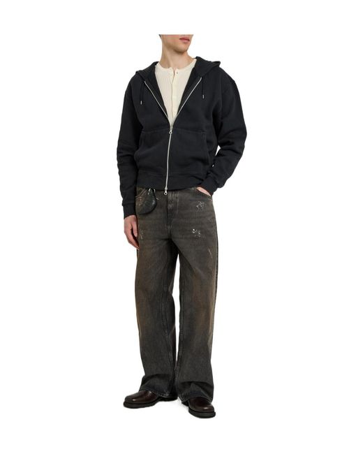 Our Legacy Black Hooded Cotton Sweatshirt for men