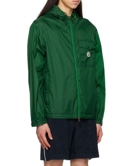 Moncler Green Samakar Hooded Jacket for men