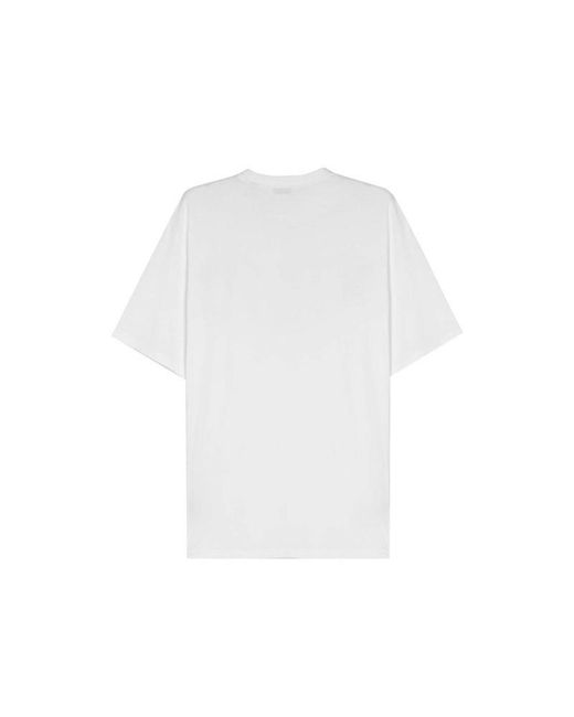 Burberry White Logo Cotton T-Shirt for men