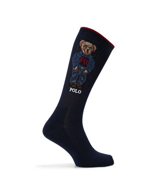Polo Ralph Lauren Blue Two Pairs Of Versatile Socks for men