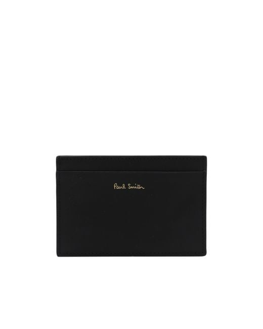Paul Smith Black Signature Stripe Card Holder for men