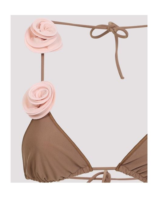 LaRevêche White Ashar Floral Detail Bikini Set