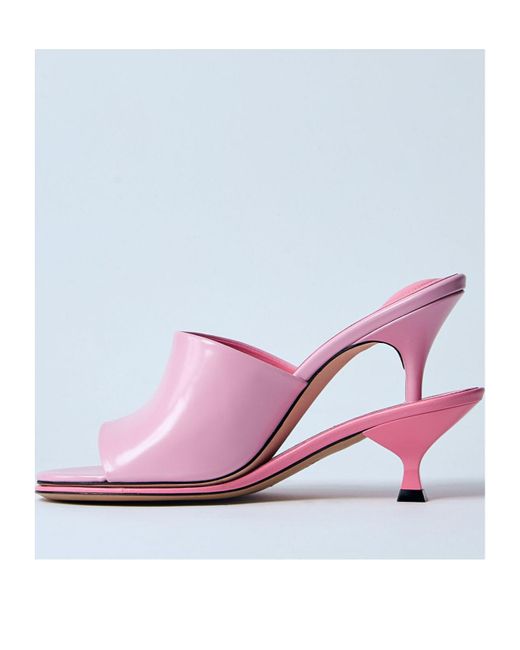 サンダル・ミュール JACQUEMUS Les Doubles Mules - Jacquemus - Leather - Pink Jacquemus Les Doubles Mules in Pink | Lyst