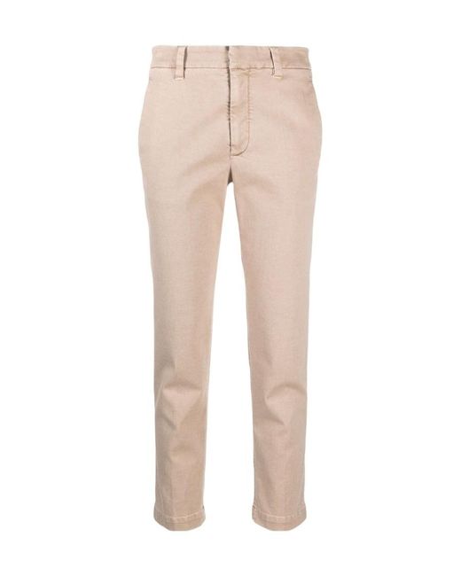 Brunello Cucinelli Natural Mid-Rise Cropped Chino Trousers