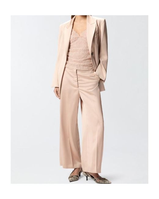Pinko Pink Long Sleeve Tie-Belt Jacket