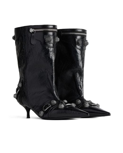 Balenciaga Black Cagole Wide Boots