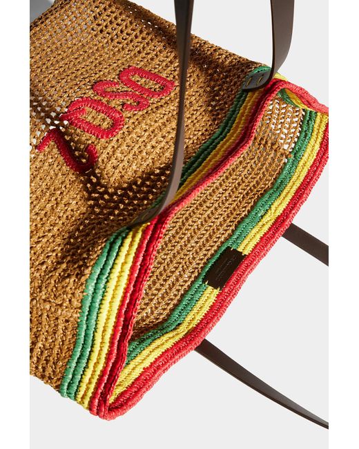 DSquared² Brown Logo Shoulder Bag for men