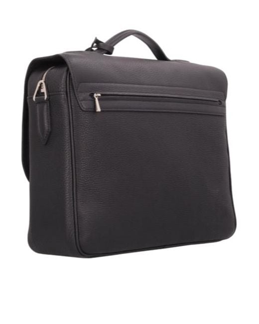 Longchamp Black Ulysse Leather Briefcase