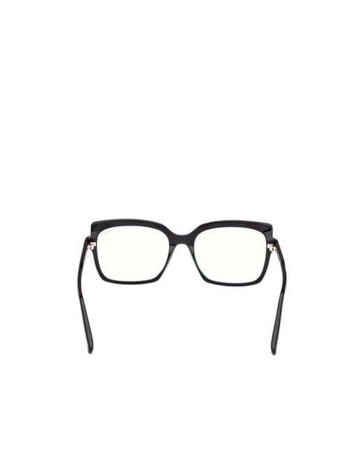 Tom Ford White Eyewear Butterfly Frame Glasses