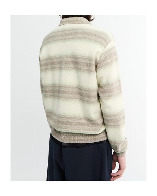 Auralee Gray Striped Shirt for men