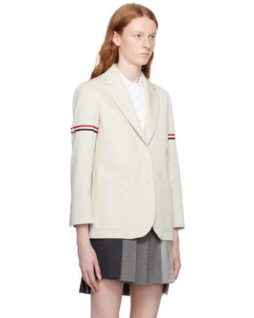 Thom Browne Gray Single-Breasted Blazer