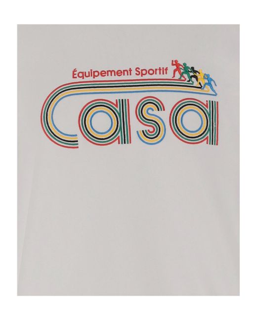 Casablanca Gray Equipement Sportif Embroidered Sweatshirt for men