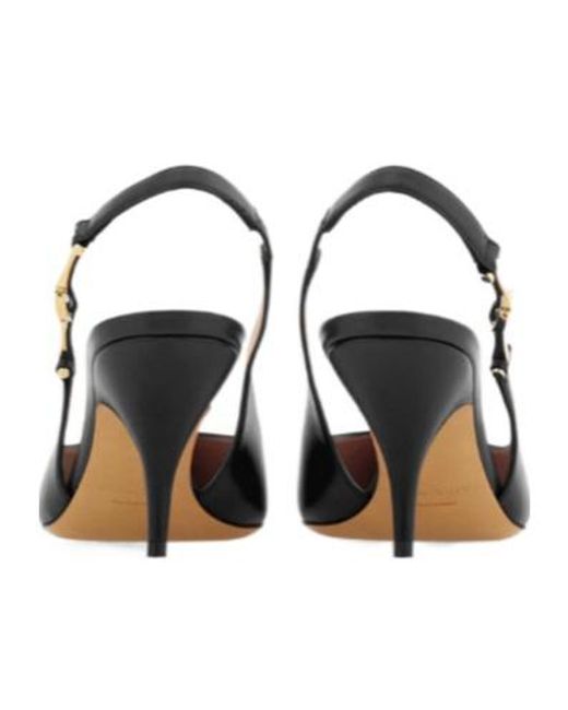 Ferragamo Metallic F Buckle Slingback Pump