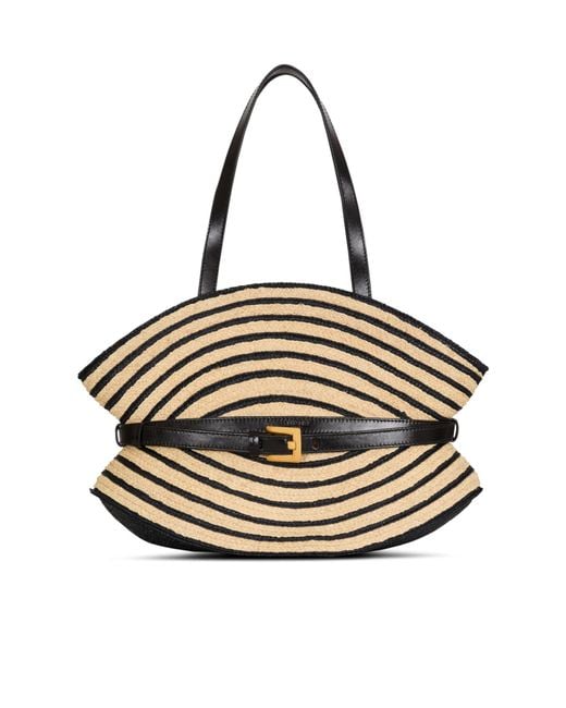 Balmain Metallic Shuffle Belted Tote Bag