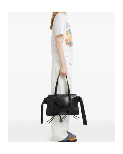 Marni Black Leather Amulet Small Bag