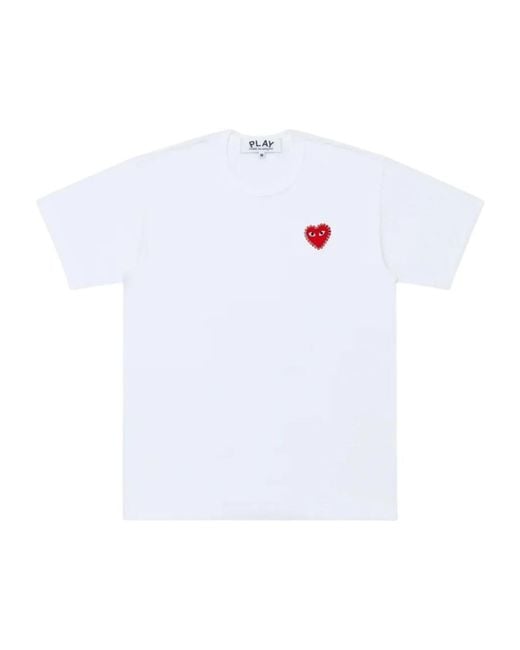 COMME DES GARÇONS PLAY White Heart-Detail T-Shirt