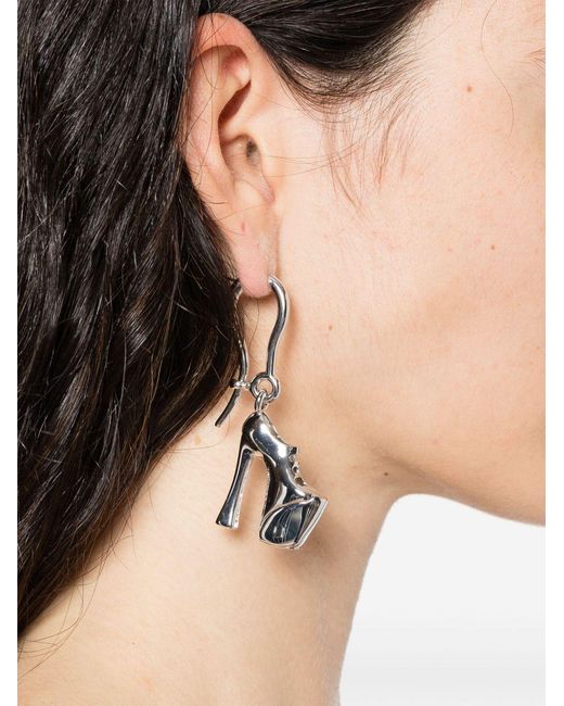 Vivienne Westwood White High Heels Charm Earrings