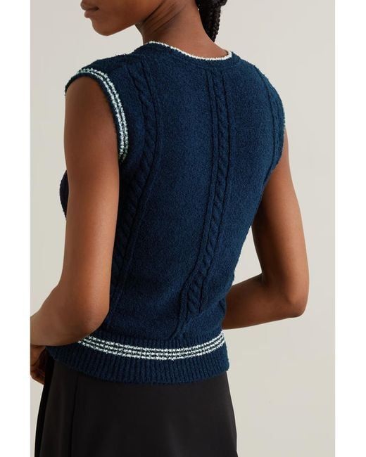 Emilio Pucci Blue V-Neck Knitted Vest