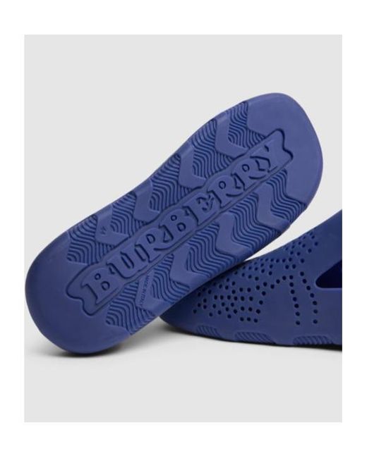 Burberry Blue Round Head Slippers for men