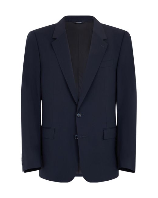 Dolce & Gabbana Blue Long Sleeve Blazer for men