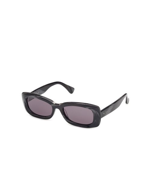 Max Mara White Rectangular Frame Sunglasses