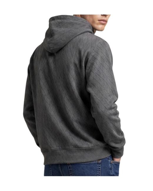 ARMANI EXCHANGE Gray Drawstring Hooded Sweatshirt for men