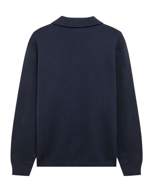 Autry Blue Striped-Sleeve Knitted Jacket for men