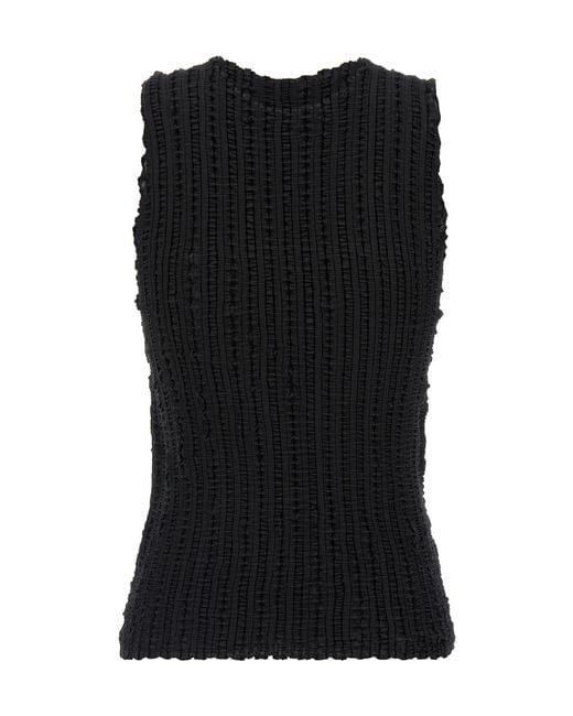 Issey Miyake Black Jellyfish Pleated Tank Top