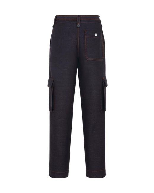 Dior Blue Belted Cargo Pants