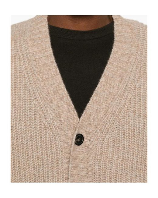 Roberto Collina Natural V-Neck Cardigan for men