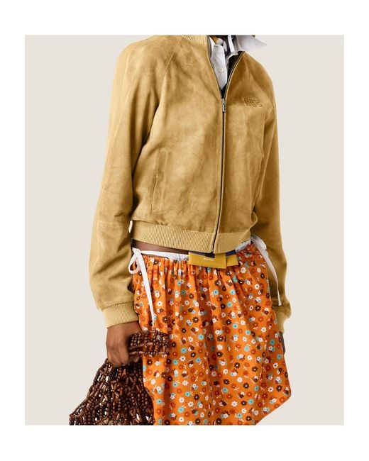 Miu Miu Natural Waxed Suede Jacket
