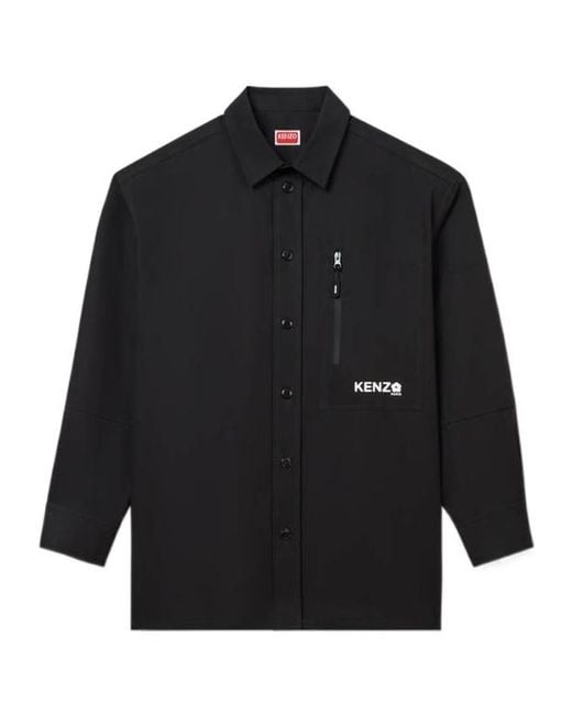 KENZO Black 'Boke Flower 2.0' Oversized Shirt for men
